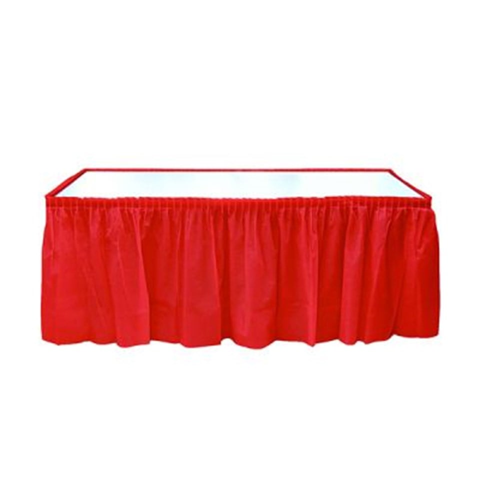 Kırmızı Plastik Masa Eteği