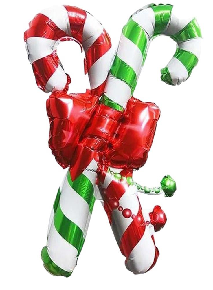 Kırmızı&Yeşil Baston Folyo Balon