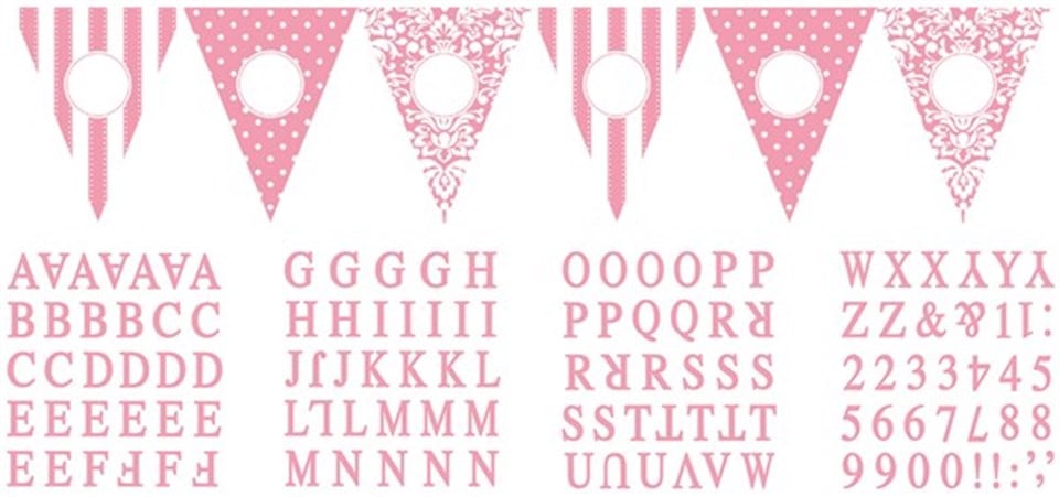 Kişiye Özel Bayrak Dizisi Pembe