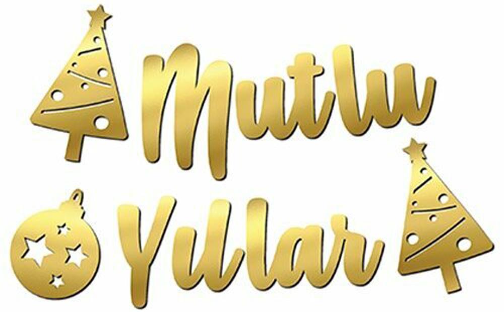 Mutlu Yıllar Banner Gold