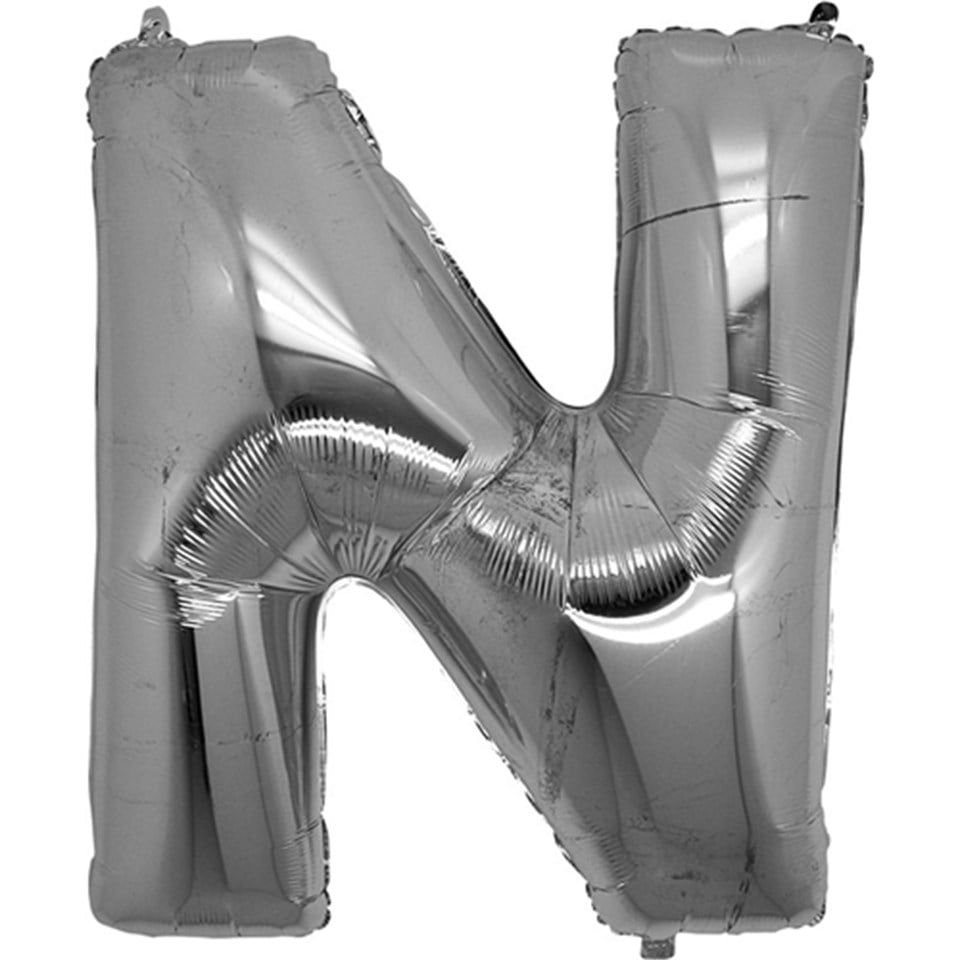 N Harf Folyo Balon, Gümüş