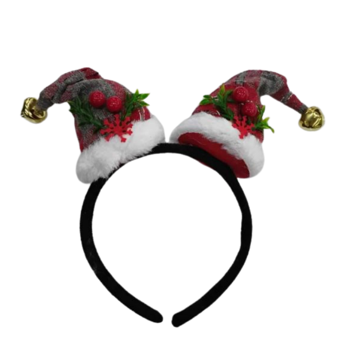 Noel Baba Şapkalı Zilli Taç