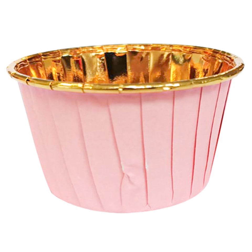 Pembe Altın Kek Kalıbı 25li