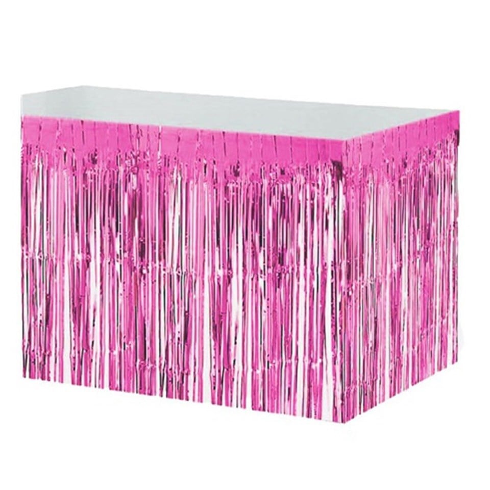 Pembe Folyo Püskül Masa Eteği