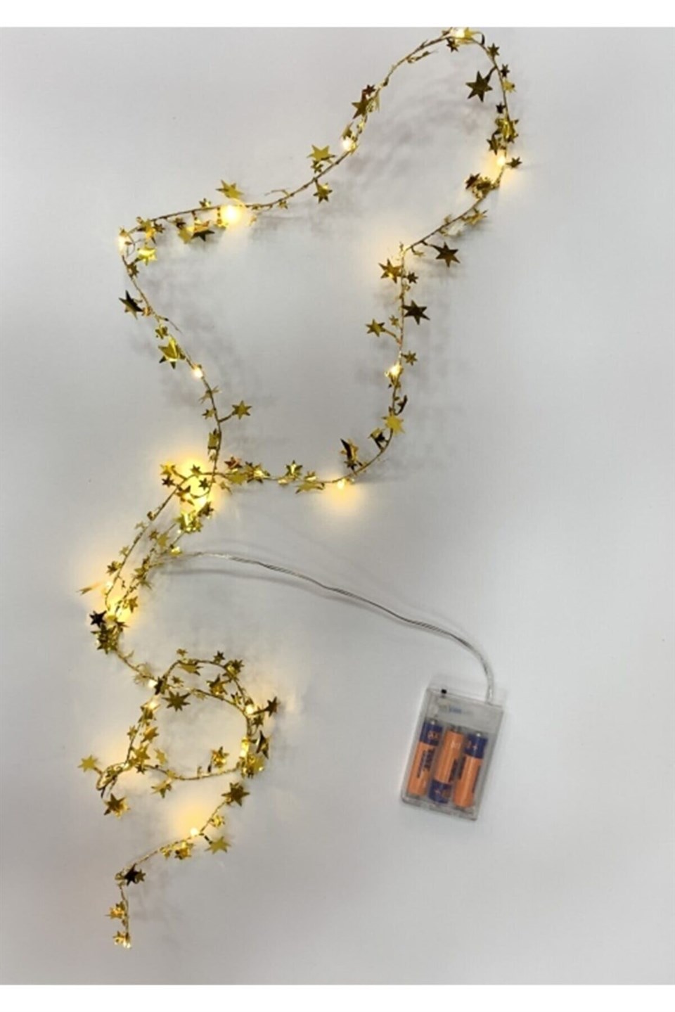 Pilli Peri Led Gold Renk Yıldız Işık 2mt