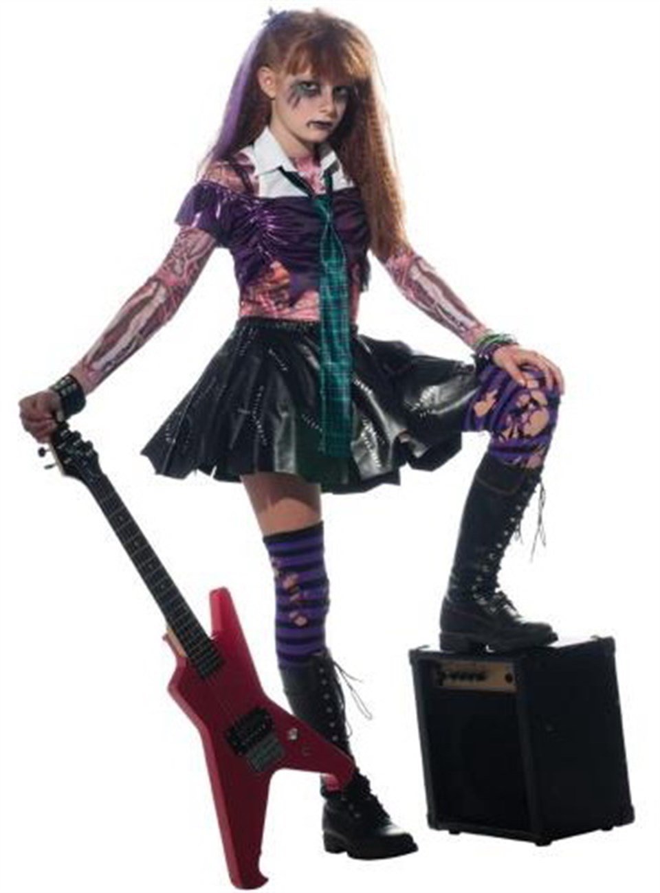 Rock´cu Zombet Kız kostümü 8-10 Yaş
