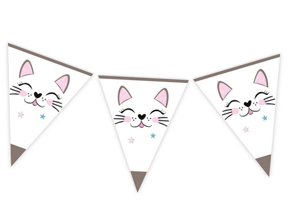 Sevimli Kedi Bayrak Dizisi