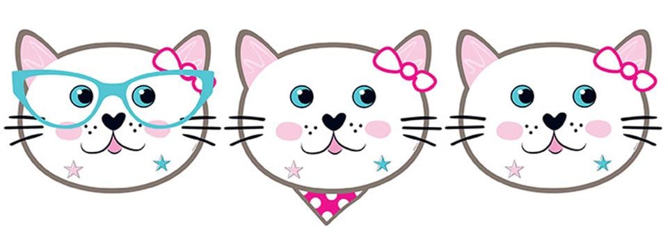 Sevimli Kedi Kağıt Maske 6lı