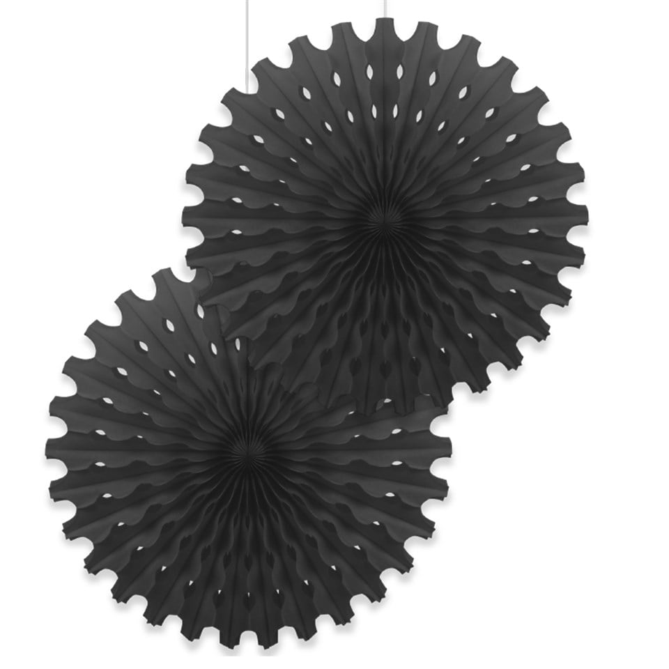 Siyah, Yelpaze Süs 50cm