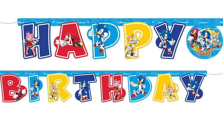 Sonic, Happy Birthday Banner