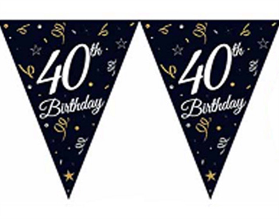 Sparkling Confetti 40 Yaş Bayrak Dizisi