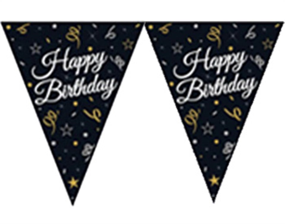 Sparkling Confetti Happy Birthday Bayrak Dizisi