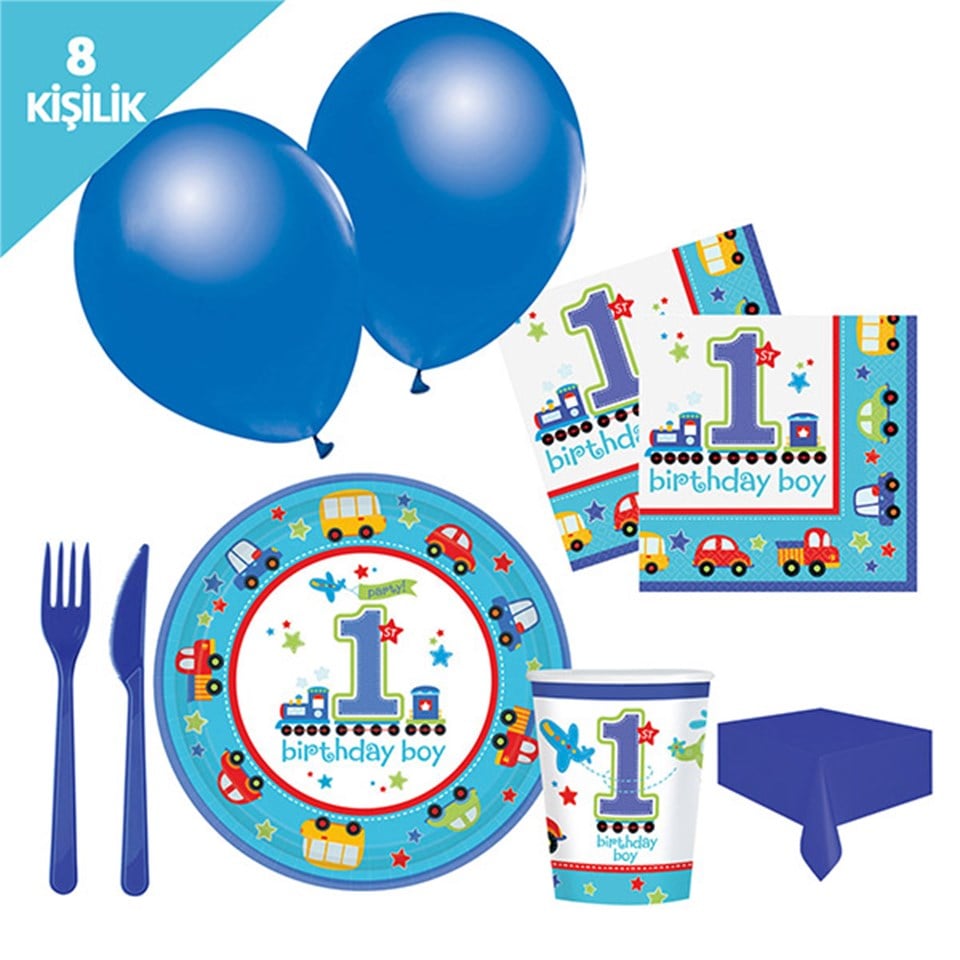 Tatlı 1 Yaş Erkek, Parti Seti 8 Kişilik