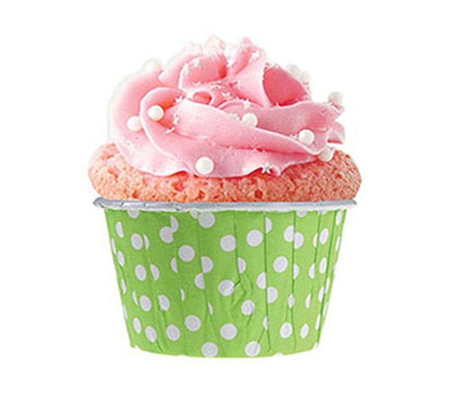 Yeşil Puantiyeli Muffin Kek Kalıbı 50li