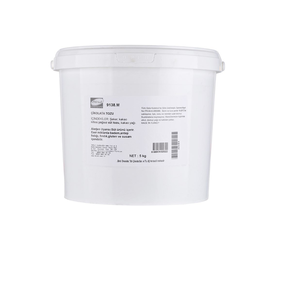 Çikolata Tozu Sütlü 5KG
