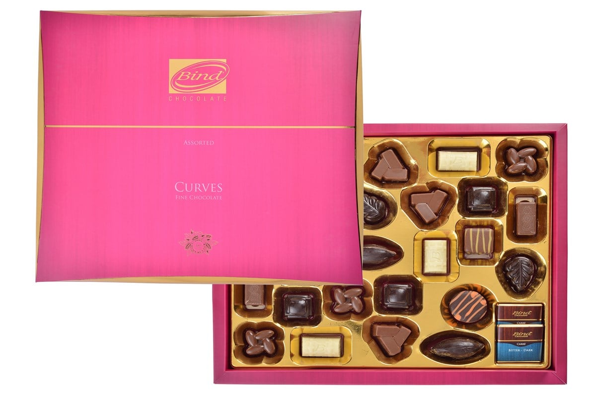 Pembe Kavisli Kutu Çikolata 320 Gr