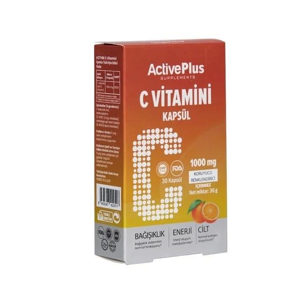 Active Plus C Vitamini 30 Kapsül-Active Plus