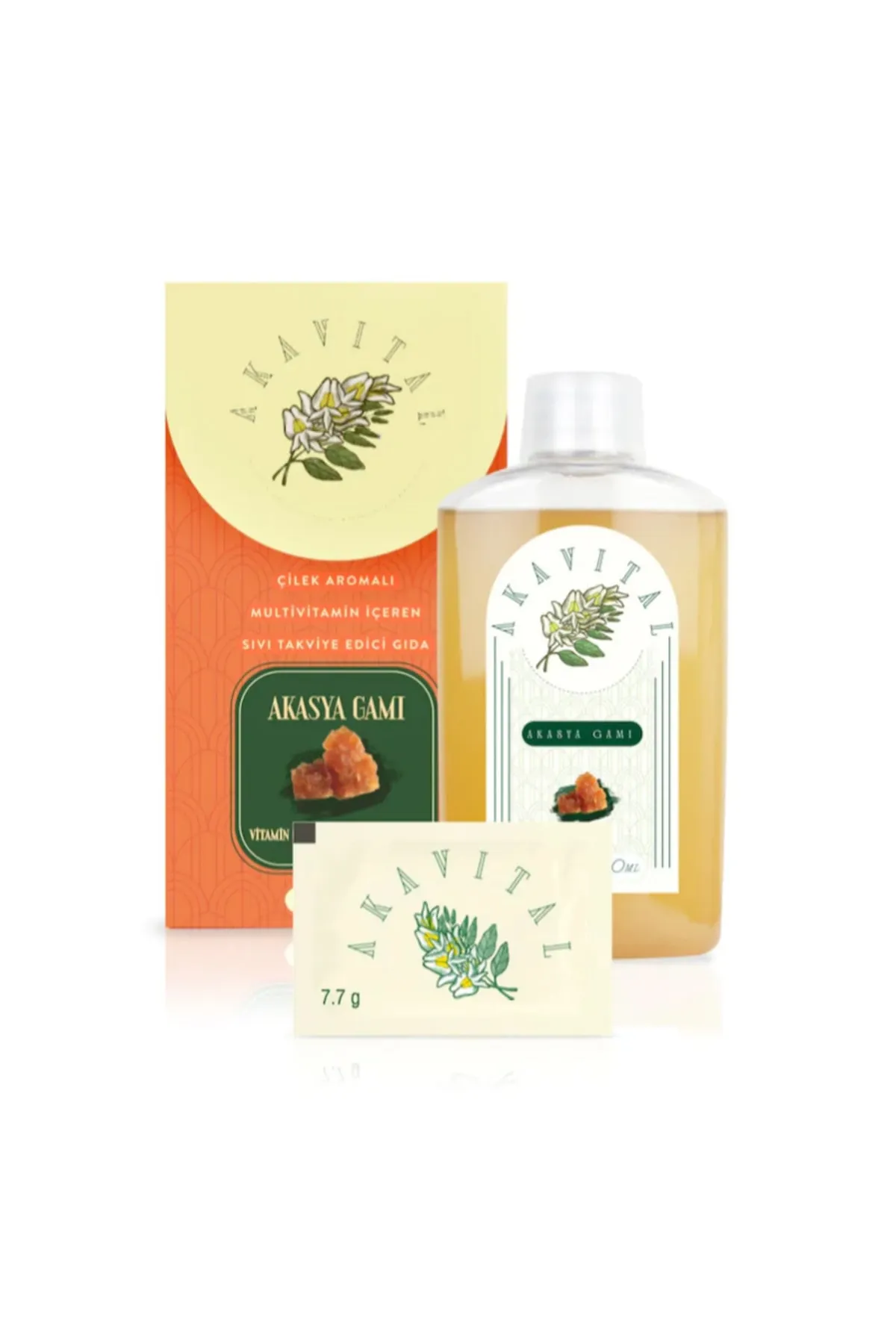 Akavital Çilek Aromalı Multivitamin İçeren Takviye Edici Gıda 500 ml-Akavital