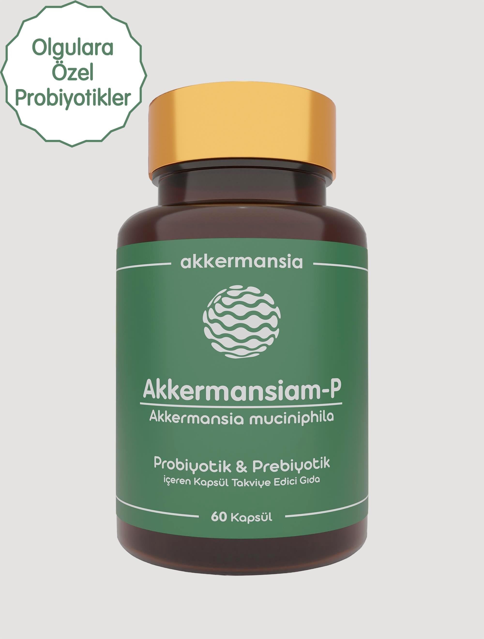 Akkermansiam-P Akkermansia Muciniphila İçeren Takviye Edici Gıda 60 Kapsül-Akkermansiam