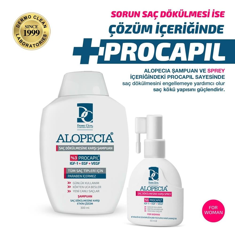 Alopecia Kadın Procapil Ve Igf Içerikli Serum Ve Şampuan-Alopecia