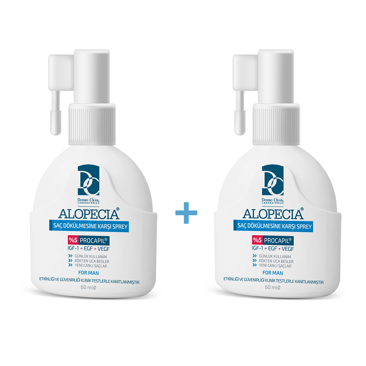 Alopecia Procapil Ve Igf İçerikli Erkek Saç Sprey (Serum) 60 ML - 2'Li Set-Alopecia