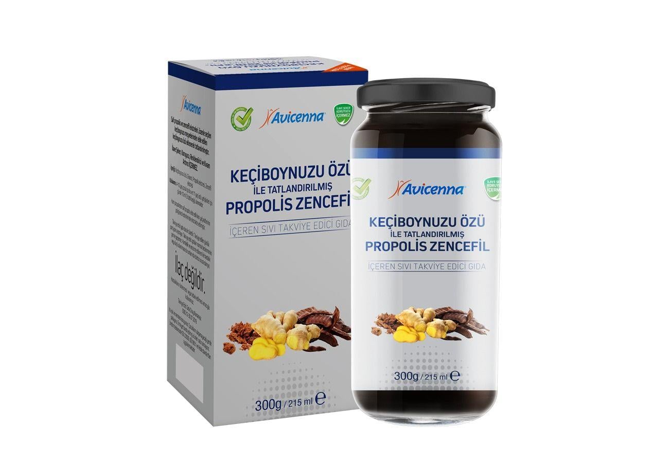 Avicenna Keçiboynuzu Özü ile Tatlandırılmış Propolis Zencefil 300 gr-Avicenna