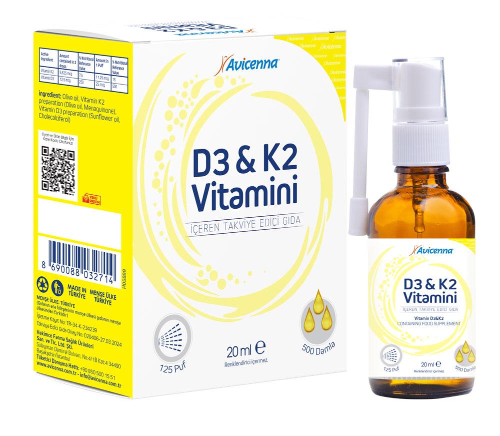 Avicenna Vitamin D3&K2 Sprey 20 ml-Avicenna
