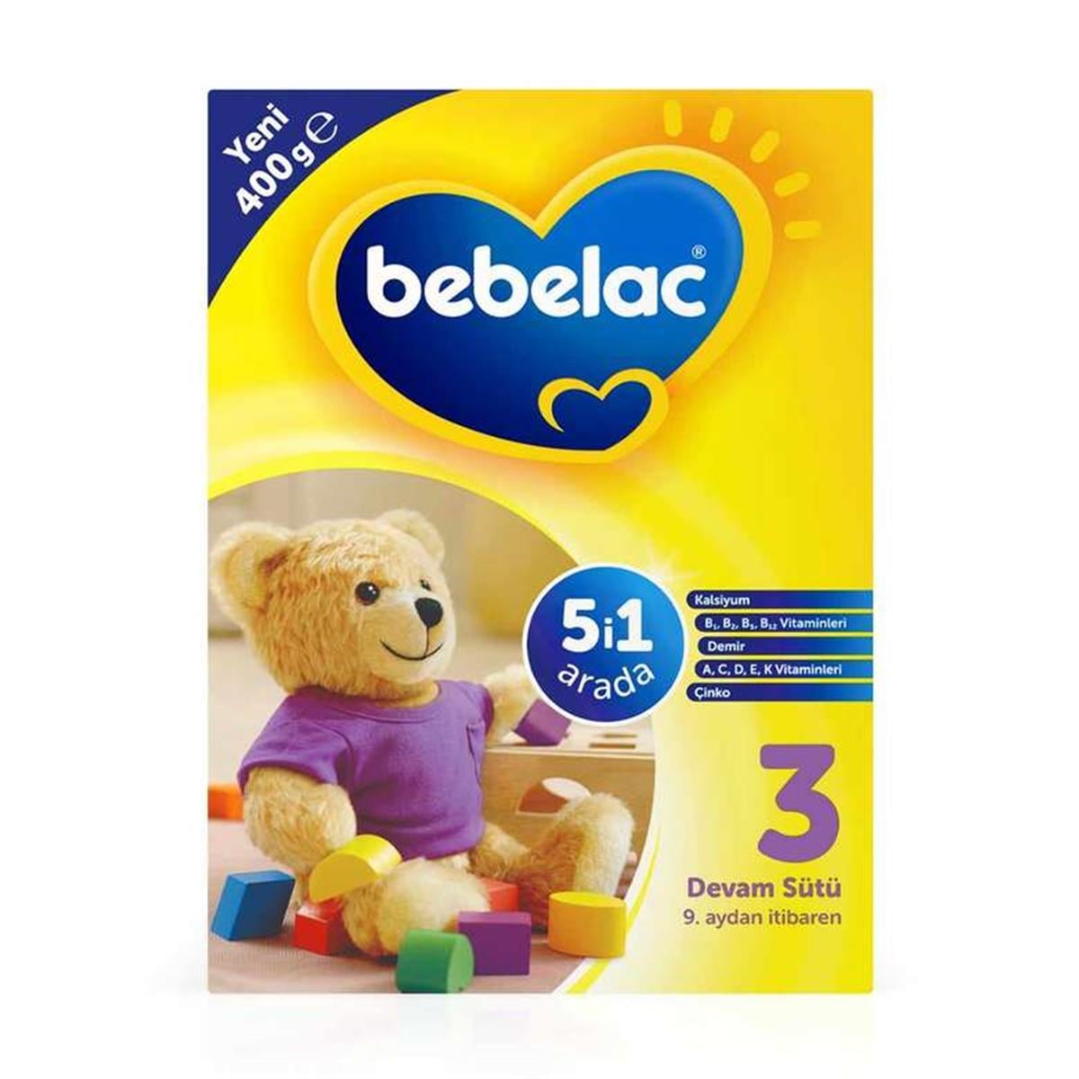 Bebelac 3 Devam Sütü 9 Ay+ 400 gr-Bebelac
