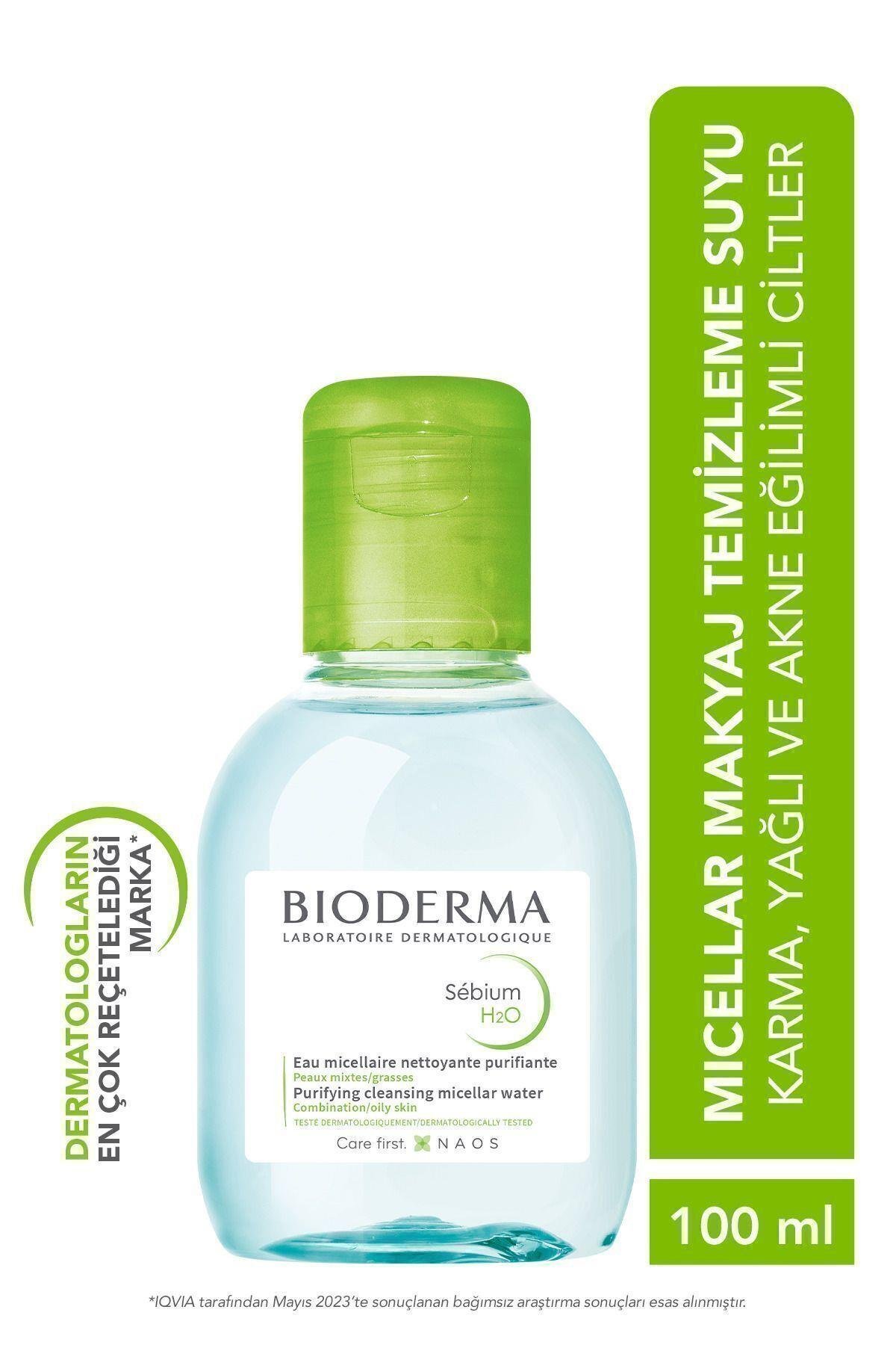 Bioderma Sebium H2O - Durulama Gerektirmeyen Temizleyici Ve Makyaj Çıkarıcı Solüsyon 100 Ml-Bioderma