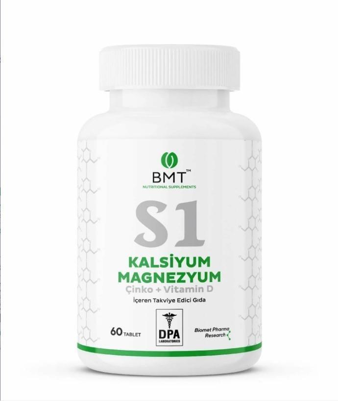 Biomet S1 Calcium Magnesium Çinko Vitamin D 60 Tablet