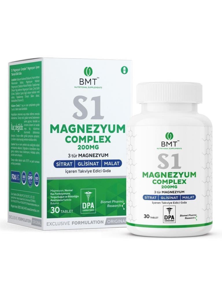 Biomet S1 Magnezyum Complex 200 Mg 30 Tablet