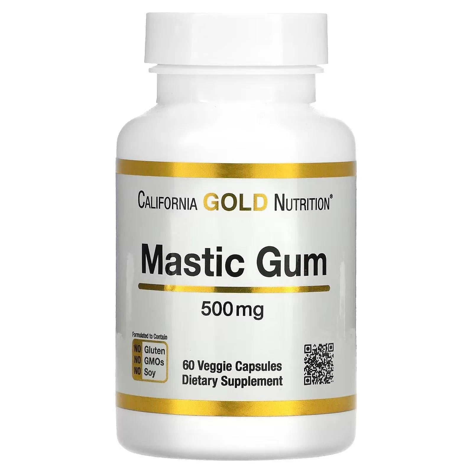 California Gold Nutrition Mastic Gum 500 mg 60 Veggie Capsules-California Gold Nutrition