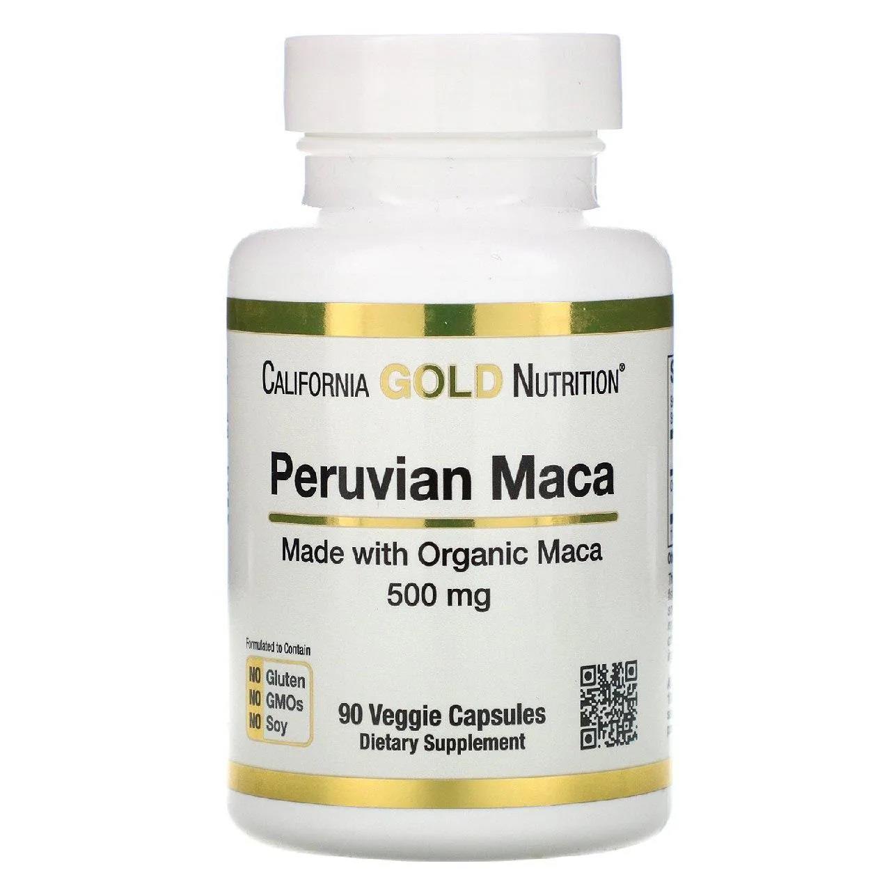 California Gold Nutrition Peruvian Maca 500 mg 90 Capsules-California Gold Nutrition