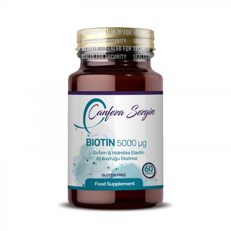 Canfeza Sezgin Biotin L-Sistein Hidrolize Elastin At Kuyruğu Ekstresi 60 Tablet-CANFEZA SEZGİN
