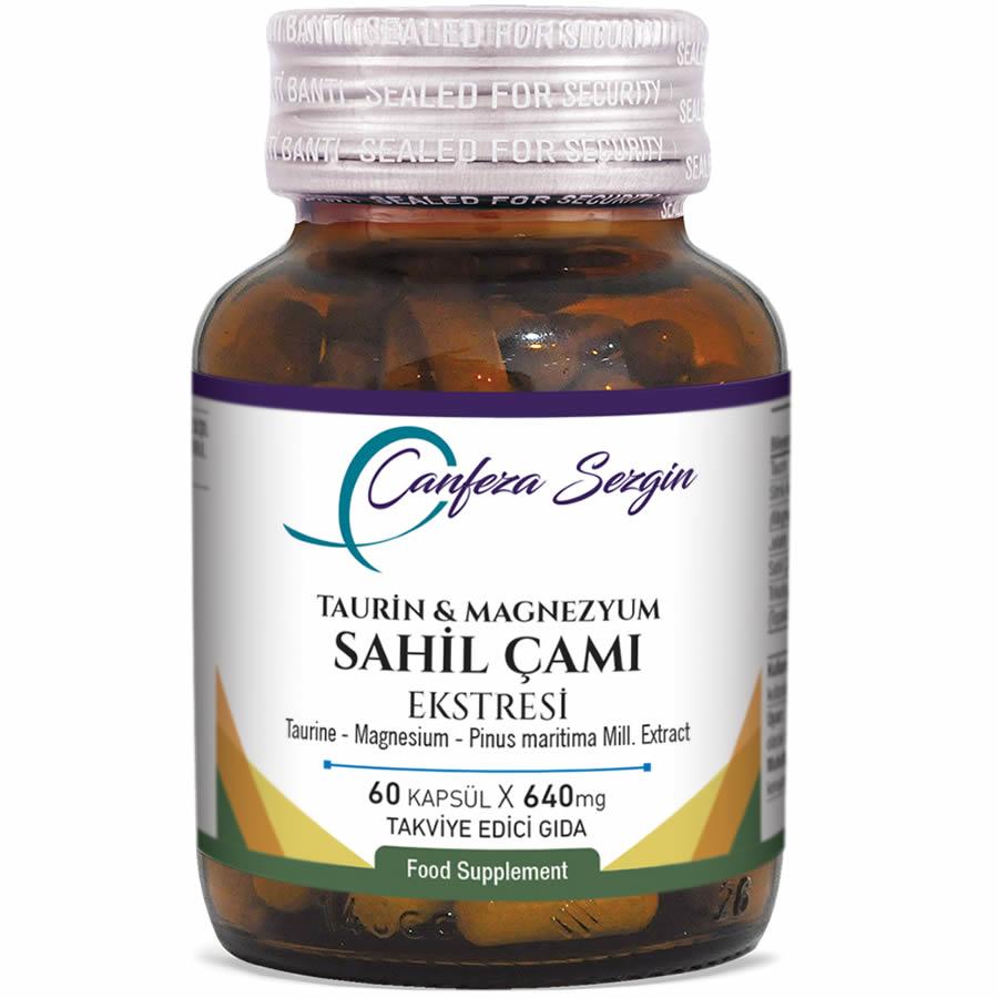 Canfeza Sezgin Sahil Çamı Ekstresi Taurin Magnezyum 60 Kapsül-CANFEZA SEZGİN