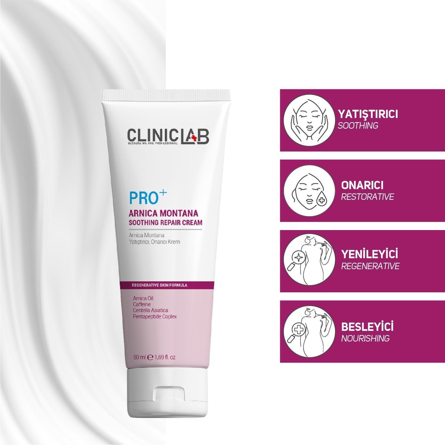 Cliniclab Pro+ Arnica Montana Yatıştırıcı Onarıcı Krem 50 ml-Cliniclab
