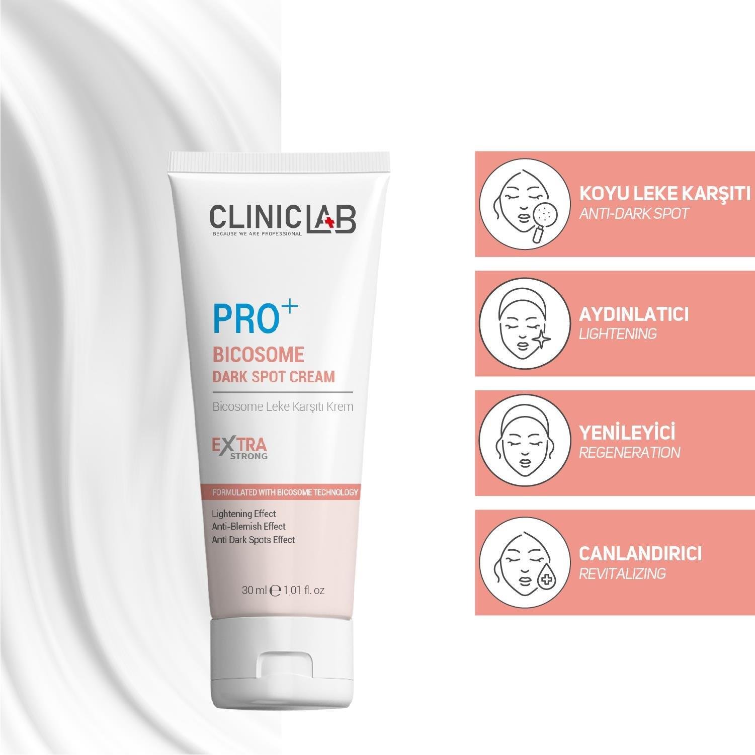 Cliniclab Pro+ Bicosome Koyu Lekelere Karşı Bakım Kremi 30 ml-Cliniclab