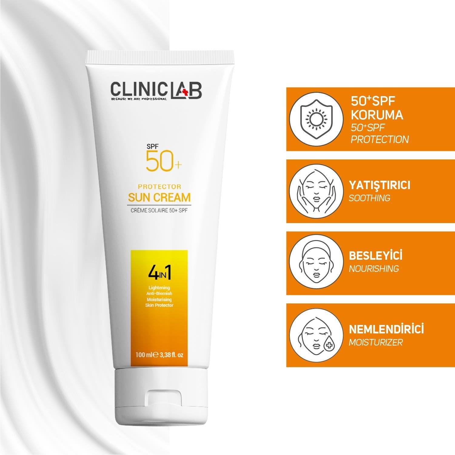 ClinicLab Protector Sun Cream Tüp Güneş Kremi SPF50+ 100 ml-Cliniclab