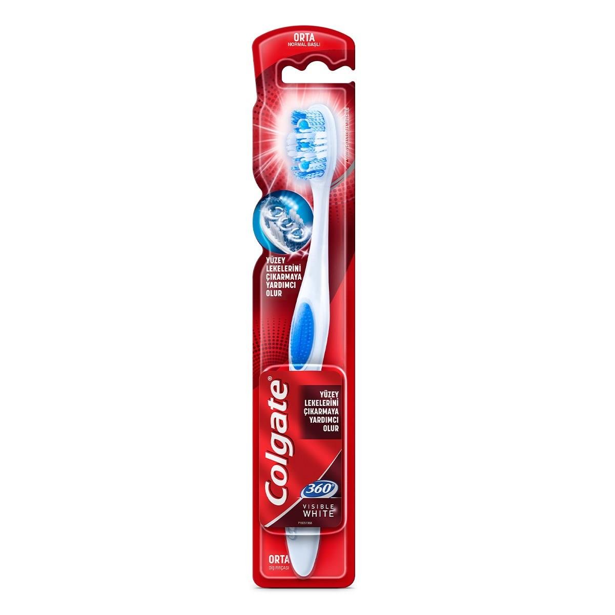 Colgate 360 Visible White Diş Fırçası - Orta-Colgate