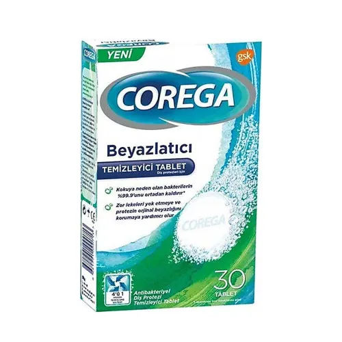 Corega Temizleyici Beyazlatıcı 30 Tablet-Corega