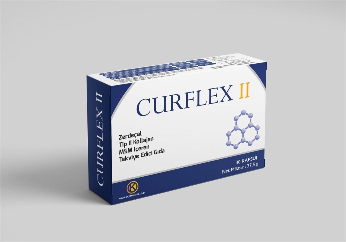 Curflex II - Tip 2 Kolajen ve Zerdeçal içeren Gıda Takviyesi 30 Kapsül-Kuazar