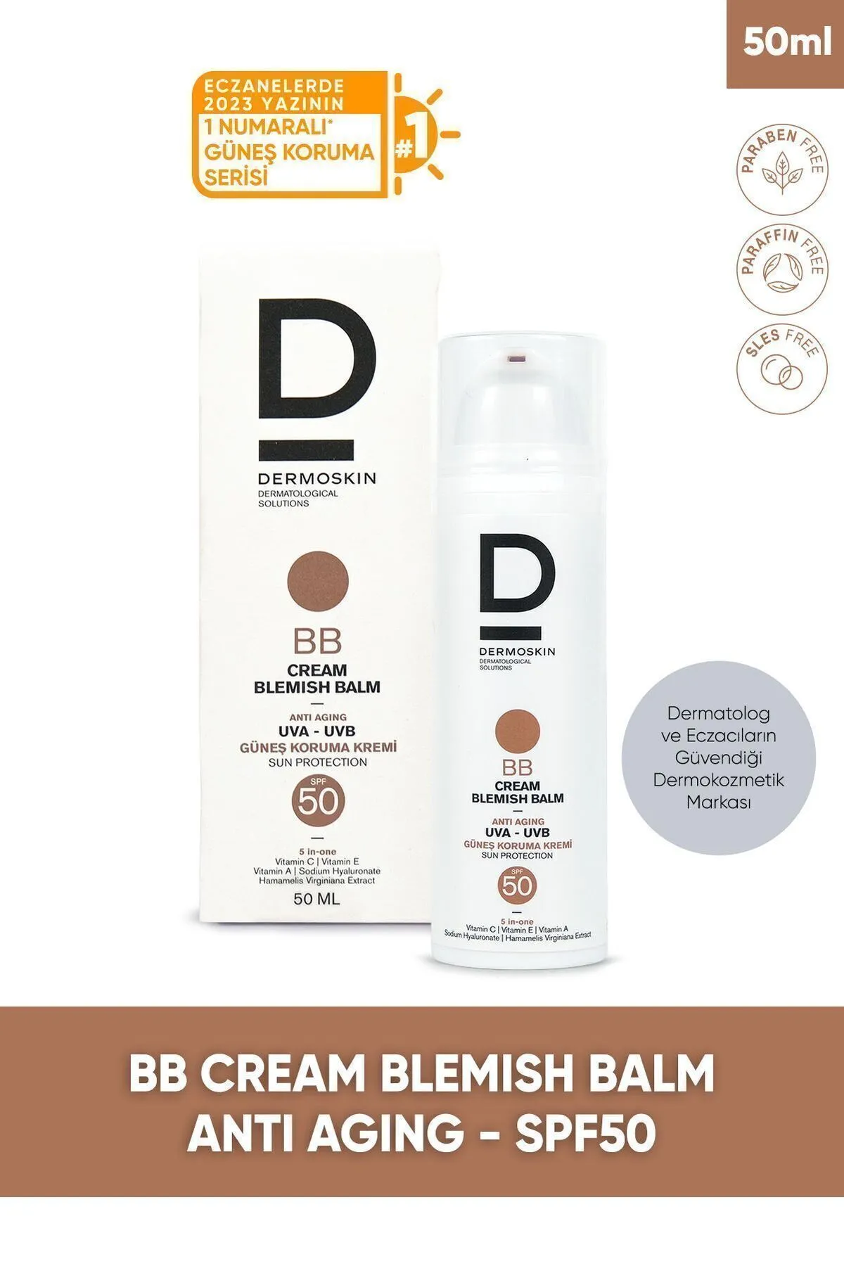 Dermoskin Bb Krem 50 Ml Spf 50-Dermoskin