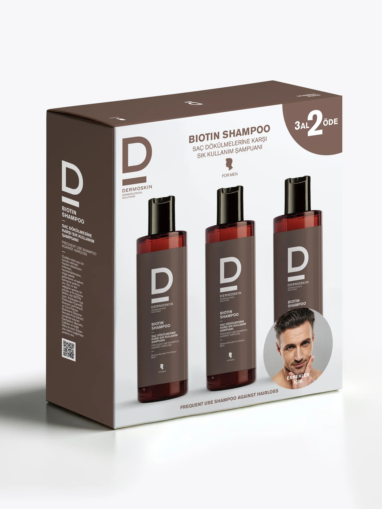Dermoskin Biotin Şampuan 3 Al 2 Öde Avantaj Paketi Erkek-Dermoskin