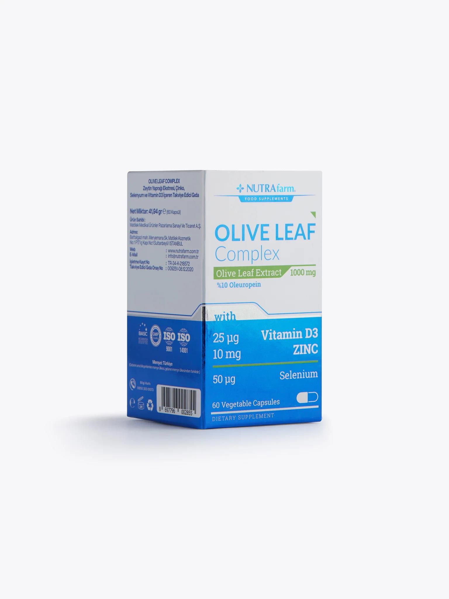 Dermoskin Nutrafarm Olive Leaf Complex 60 Kapsül-Dermoskin