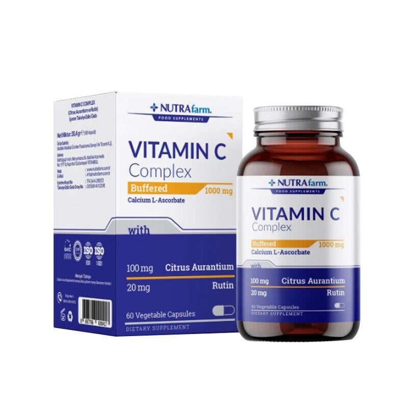 Dermoskin Nutrafarm Vitamin C 500 mg 60 Bitkisel Kapsül-Dermoskin
