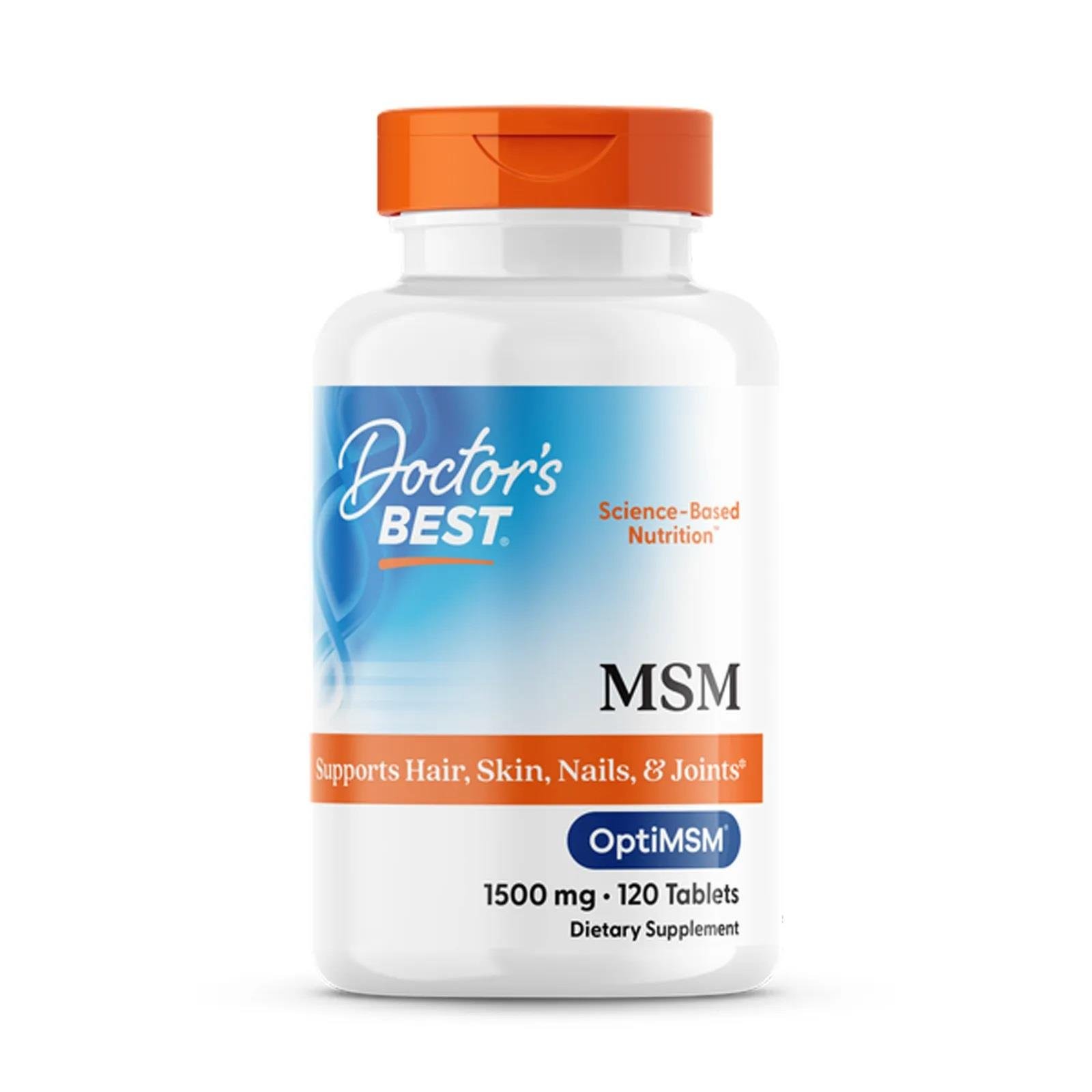 Doctors Best Msm Supports Hair Skin Nails & Joints Methylsulfonylmethane 120 Tablet-Doctor's Best