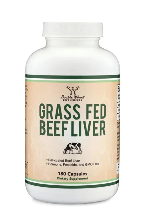 Double Wood Grass Fed Beef Liver 1,000 mg 180 Capsules-Double Wood