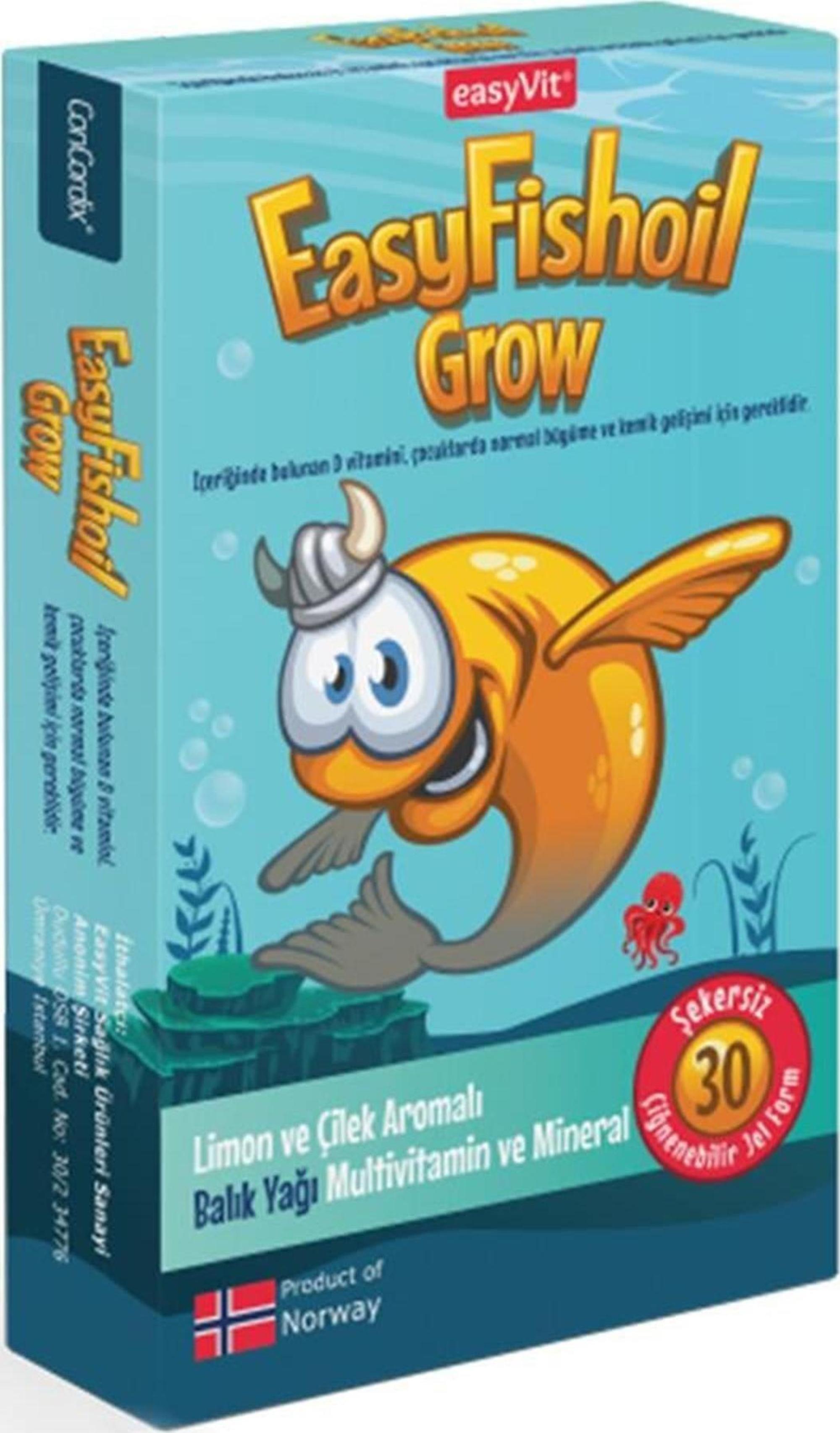 Easy Fish Oil Grow 30 Adet Çiğnenebilir Jel Form-Easyvit
