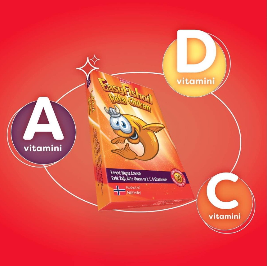 EasyFishoil Beta Glukan Çiğnenebilir 30 Jel Form-Easyvit