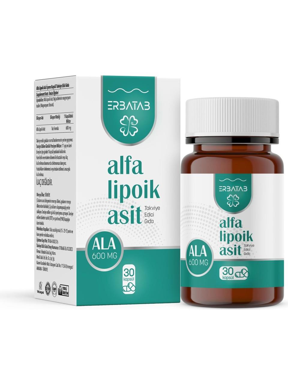 Erbatab Alfa Lipoik Asit 30 Kapsül-Erbatab